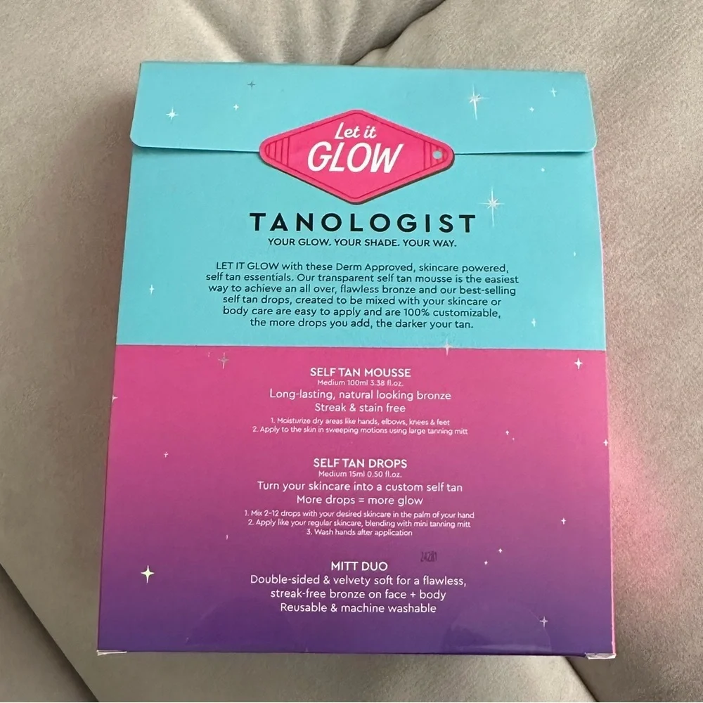 NWT Tanologist Let It Glow Kit Medium Self Tan Mousse & Drops Face + Body - Picture 3 of 5